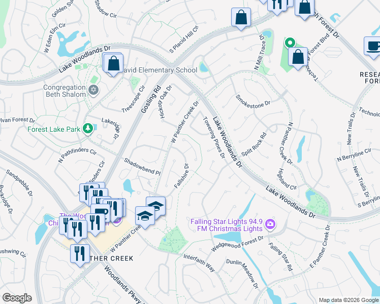 map of restaurants, bars, coffee shops, grocery stores, and more near 16 Greeningdon Street in Spring