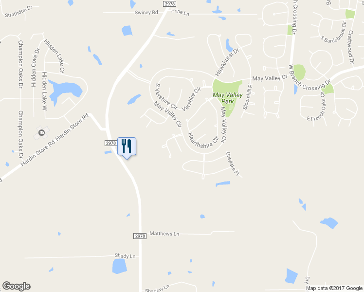 map of restaurants, bars, coffee shops, grocery stores, and more near 14 Blue Wildflower Place in Magnolia