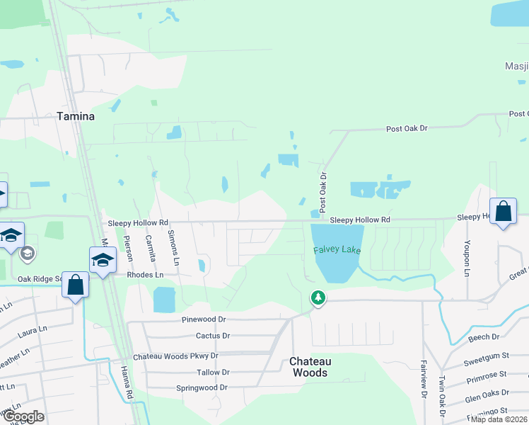 map of restaurants, bars, coffee shops, grocery stores, and more near 10067 Sleepy Hollow Road in Conroe