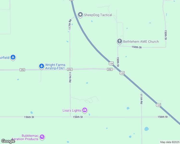 map of restaurants, bars, coffee shops, grocery stores, and more near 11504 County Road 252 in McAlpin