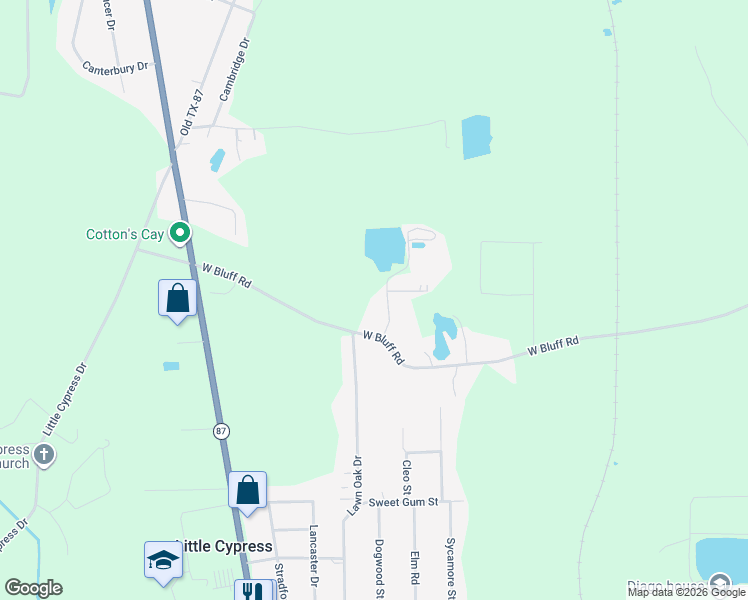 map of restaurants, bars, coffee shops, grocery stores, and more near 3629 Benson Road in Orange