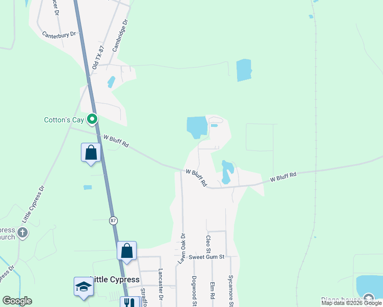 map of restaurants, bars, coffee shops, grocery stores, and more near 3629 Benson Road in Orange