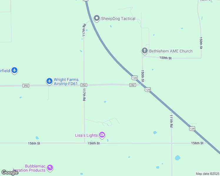 map of restaurants, bars, coffee shops, grocery stores, and more near 11504 County Road 252 in McAlpin