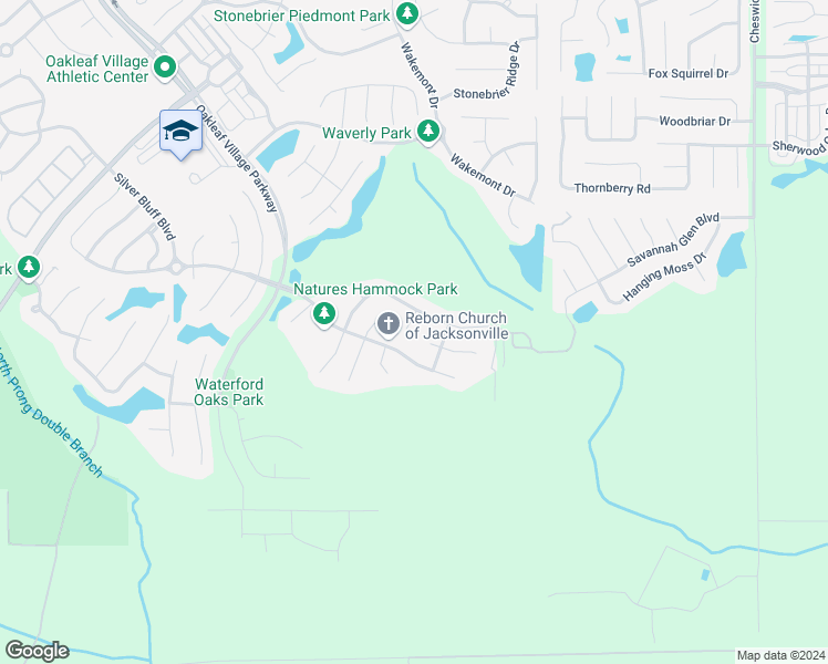 map of restaurants, bars, coffee shops, grocery stores, and more near 943 Brook Hollow Court in Orange Park