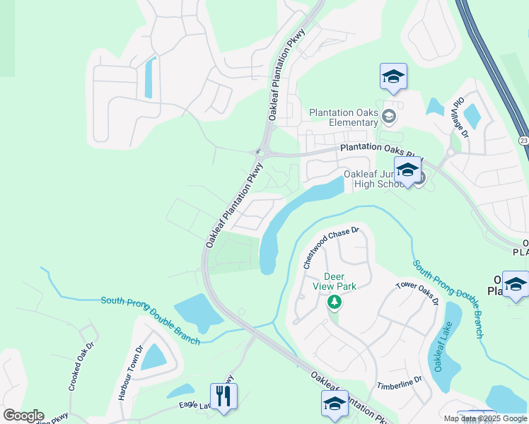 map of restaurants, bars, coffee shops, grocery stores, and more near 368 Sunstone Court in Orange Park