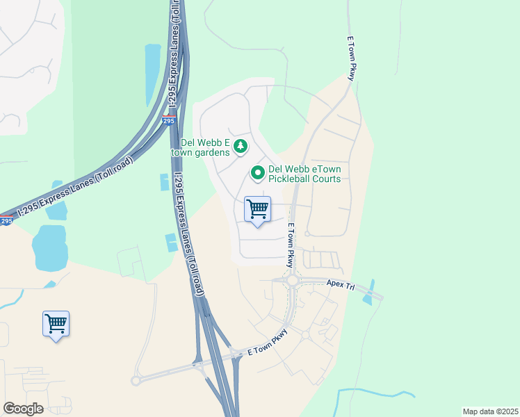 map of restaurants, bars, coffee shops, grocery stores, and more near 11246 Town View Drive in Jacksonville