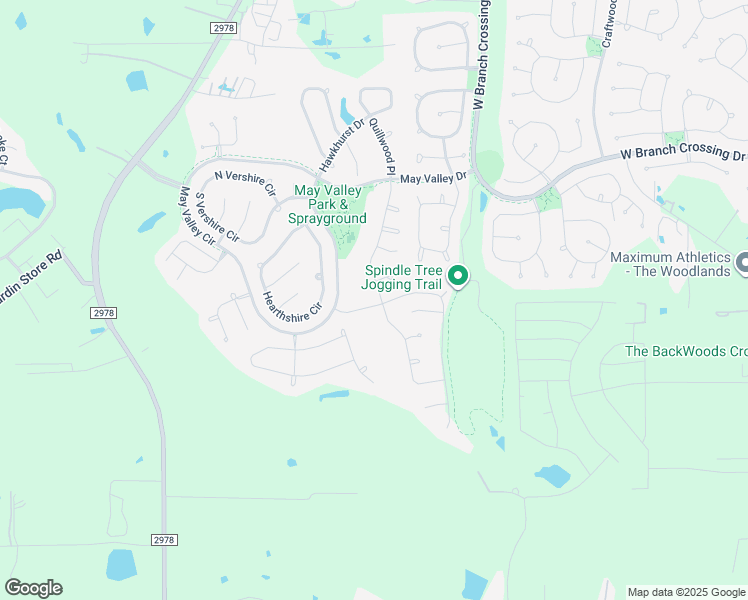map of restaurants, bars, coffee shops, grocery stores, and more near 165 Bloomhill Place in Magnolia