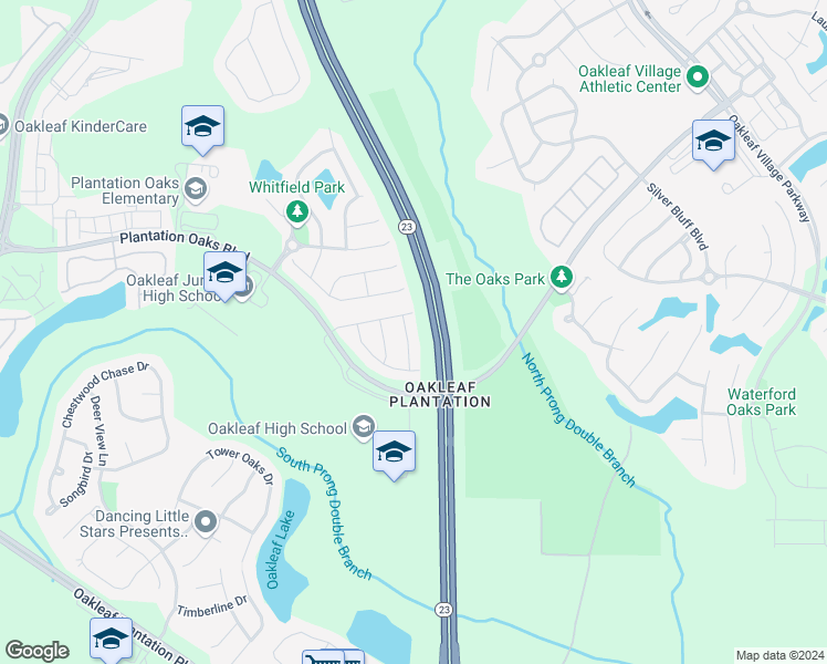 map of restaurants, bars, coffee shops, grocery stores, and more near 633 Reese Avenue in Orange Park