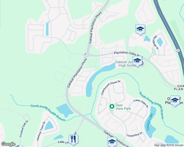 map of restaurants, bars, coffee shops, grocery stores, and more near 323 Sunstone Court in Orange Park