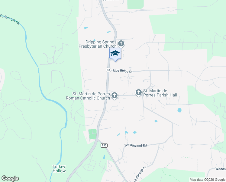 map of restaurants, bars, coffee shops, grocery stores, and more near 26200 Ranch Road 12 in Dripping Springs