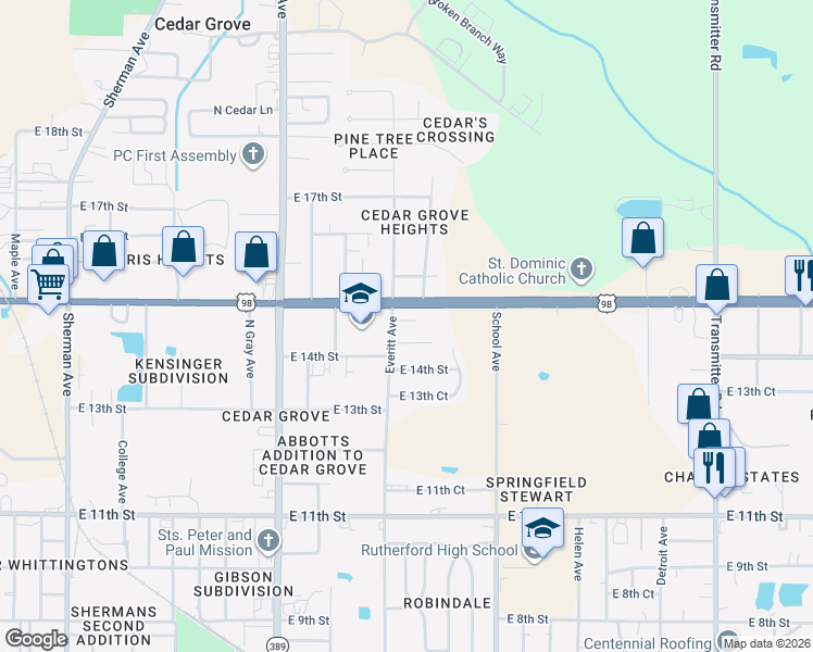 map of restaurants, bars, coffee shops, grocery stores, and more near 2910 Nadine Court in Panama City