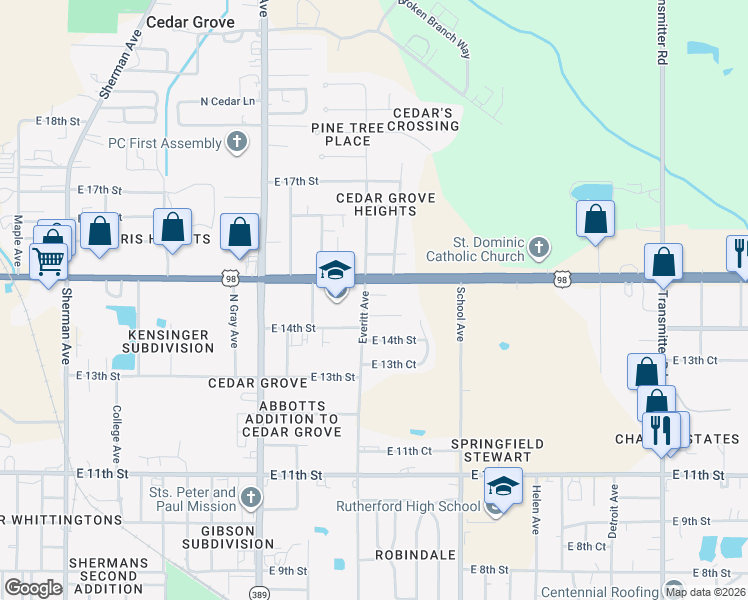 map of restaurants, bars, coffee shops, grocery stores, and more near 2910 Nadine Court in Panama City