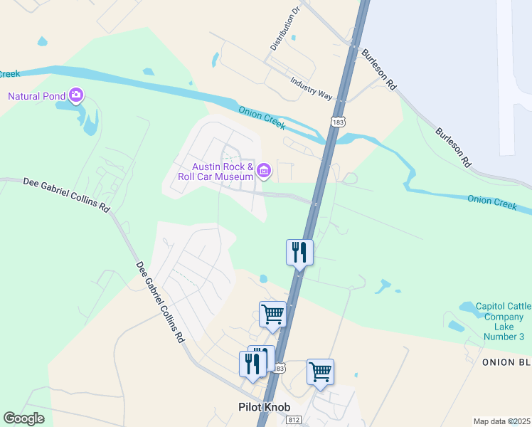 map of restaurants, bars, coffee shops, grocery stores, and more near 5523 Gooding Drive in Austin