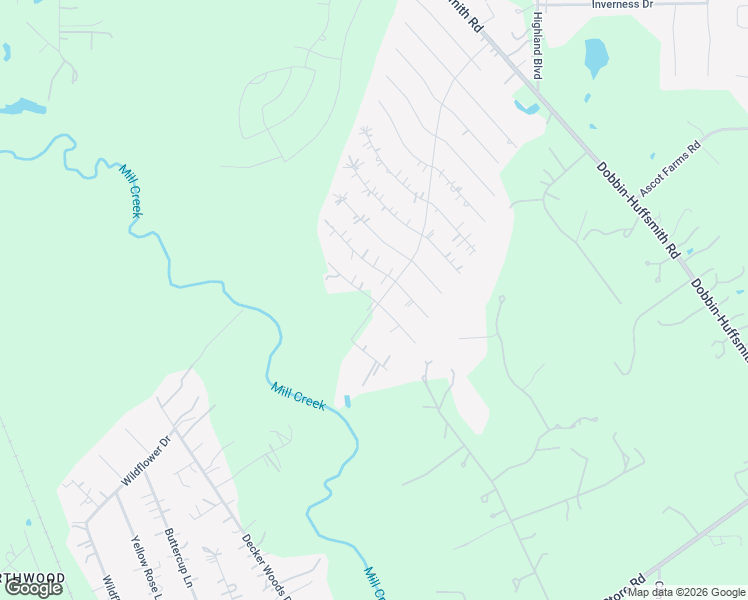 map of restaurants, bars, coffee shops, grocery stores, and more near Wichita Falls Street in Magnolia