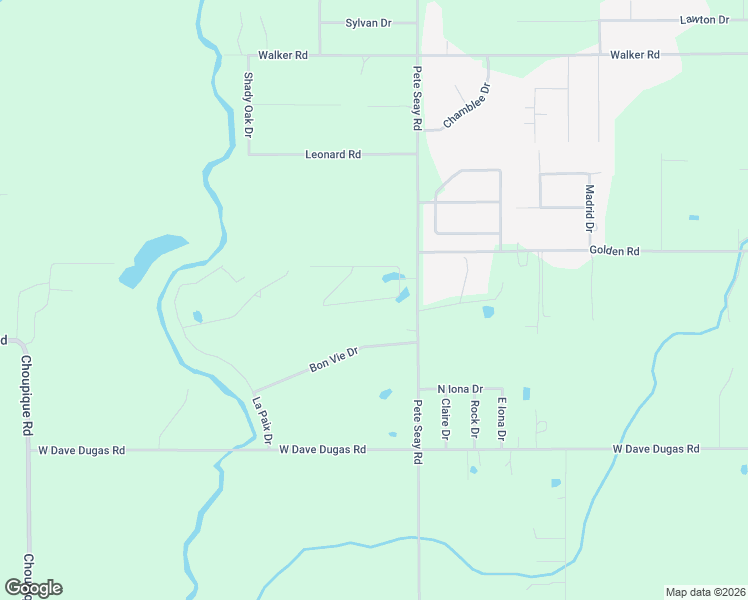 map of restaurants, bars, coffee shops, grocery stores, and more near 2202 Bonvie Drive in Sulphur