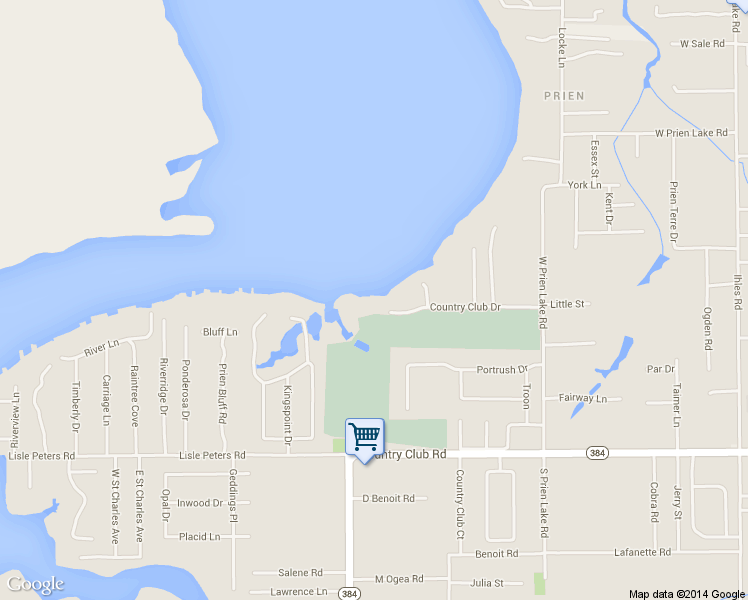 map of restaurants, bars, coffee shops, grocery stores, and more near 3398 Country Club Drive in Lake Charles