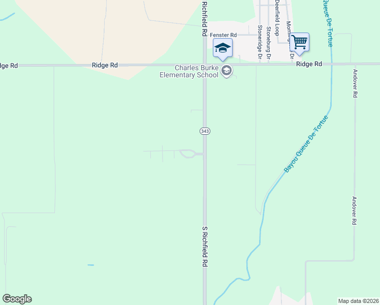 map of restaurants, bars, coffee shops, grocery stores, and more near 103 Cezanne Drive in Rayne