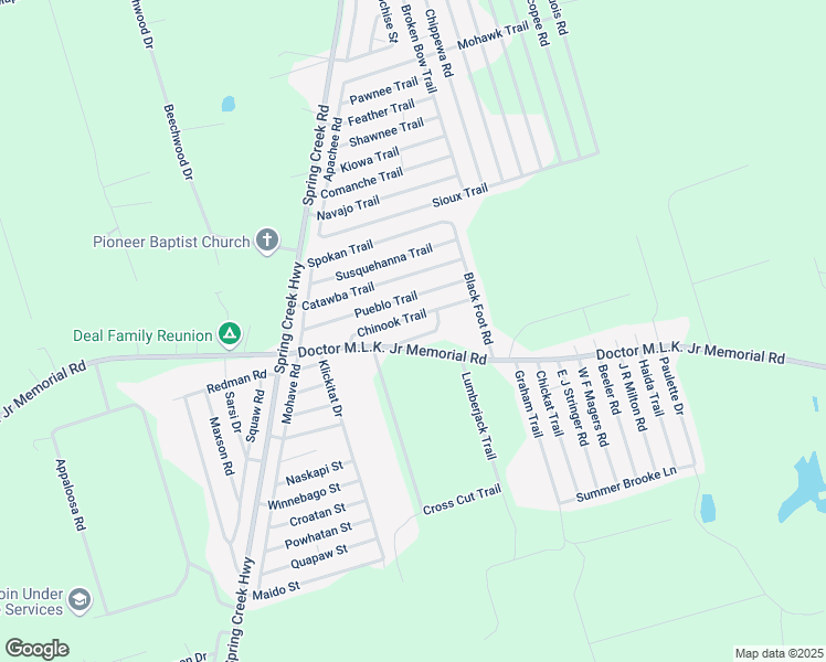 map of restaurants, bars, coffee shops, grocery stores, and more near 16 Arapaho Trail in Crawfordville