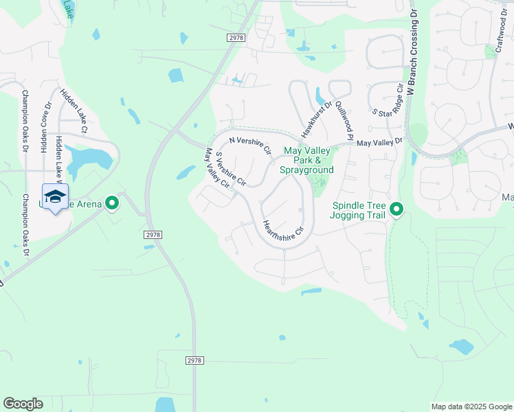 map of restaurants, bars, coffee shops, grocery stores, and more near 78 Hearthshire Circle in The Woodlands