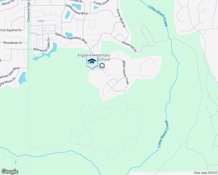 map of restaurants, bars, coffee shops, grocery stores, and more near 2852 Spoonbill Trail in Orange Park