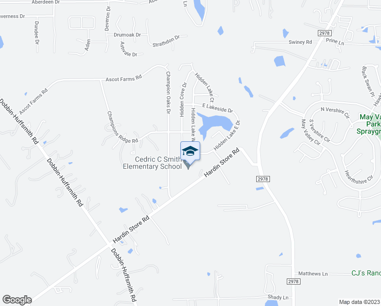 map of restaurants, bars, coffee shops, grocery stores, and more near 28603 Hidden Lake West in Magnolia