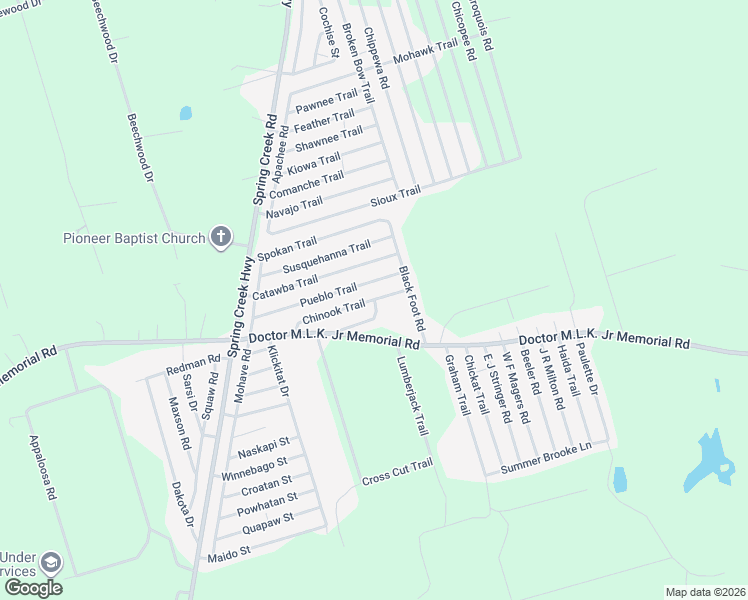 map of restaurants, bars, coffee shops, grocery stores, and more near 70 Chinook Trail in Crawfordville