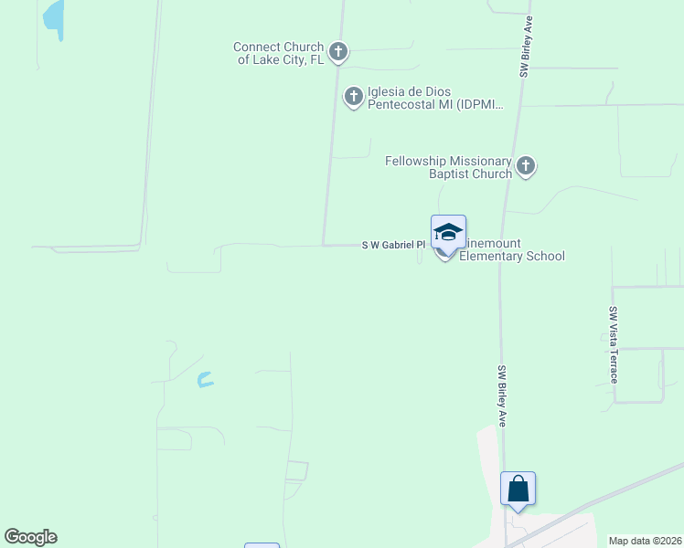 map of restaurants, bars, coffee shops, grocery stores, and more near 550 South West Gabriel Place in Lake City