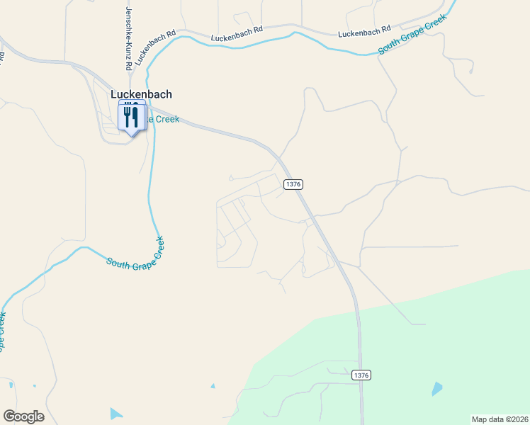 map of restaurants, bars, coffee shops, grocery stores, and more near 494 Ranch Road 1376 in Fredericksburg