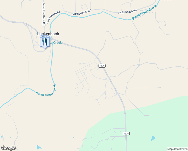 map of restaurants, bars, coffee shops, grocery stores, and more near 494 Ranch Road 1376 in Fredericksburg