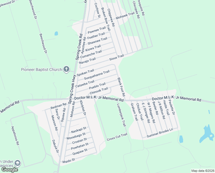 map of restaurants, bars, coffee shops, grocery stores, and more near 70 Chinook Trail in Crawfordville