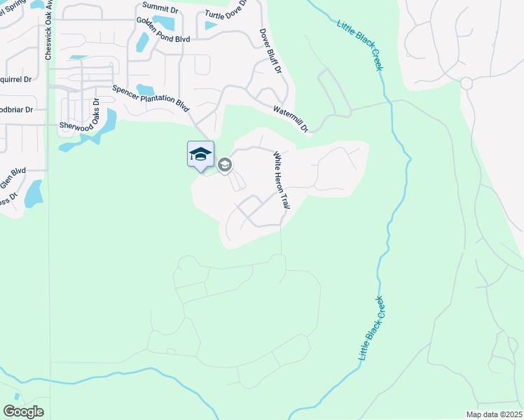 map of restaurants, bars, coffee shops, grocery stores, and more near 2852 Spoonbill Trail in Orange Park