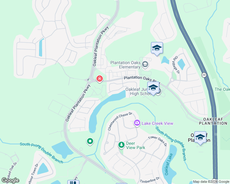 map of restaurants, bars, coffee shops, grocery stores, and more near 3927 Buckthorne Drive in Orange Park