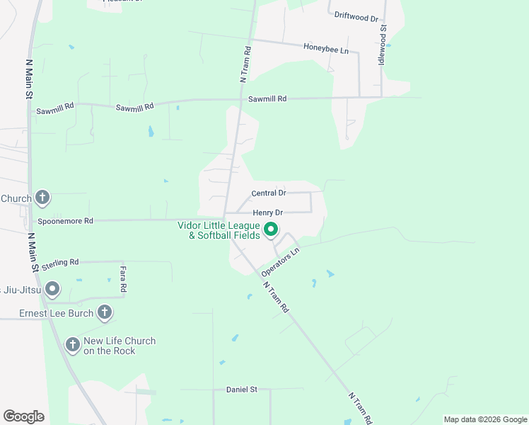 map of restaurants, bars, coffee shops, grocery stores, and more near 1055 Henry Drive in Vidor