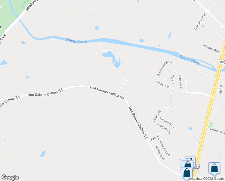 map of restaurants, bars, coffee shops, grocery stores, and more near 7804 Dee Gabriel Collins Road in Austin