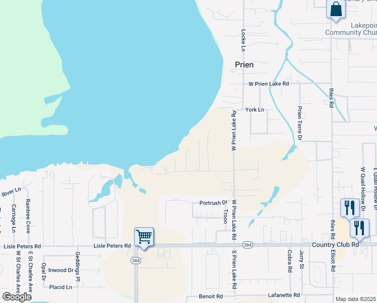 map of restaurants, bars, coffee shops, grocery stores, and more near 4508 Country Club Place in Lake Charles