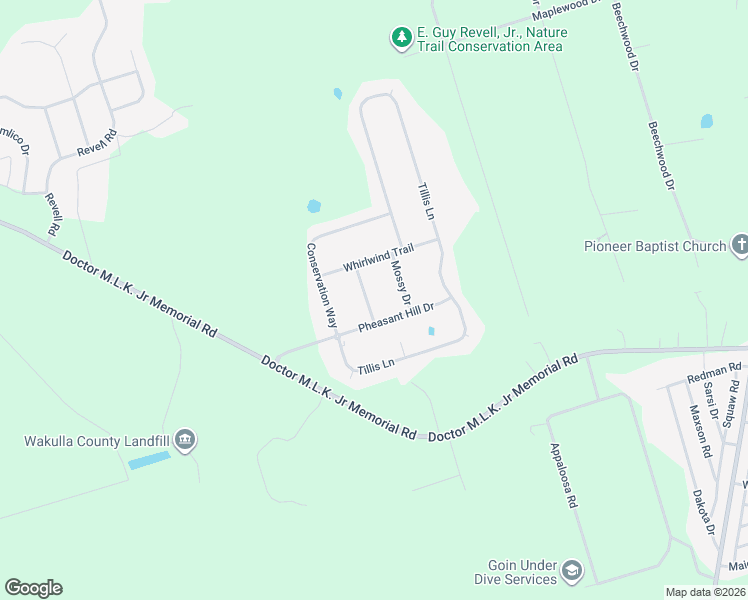 map of restaurants, bars, coffee shops, grocery stores, and more near 19 Pasture Run Way in Crawfordville