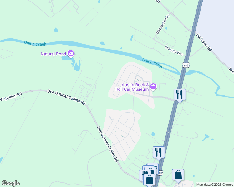 map of restaurants, bars, coffee shops, grocery stores, and more near 5520 Loma Alta Drive in Austin