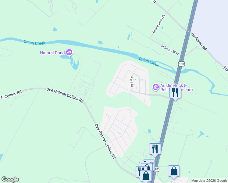 map of restaurants, bars, coffee shops, grocery stores, and more near 5520 Loma Alta Drive in Austin