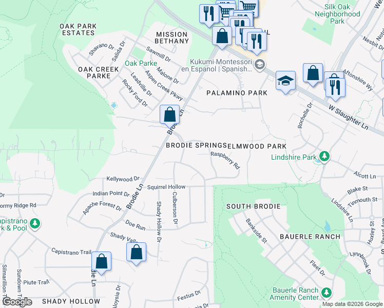map of restaurants, bars, coffee shops, grocery stores, and more near in Austin