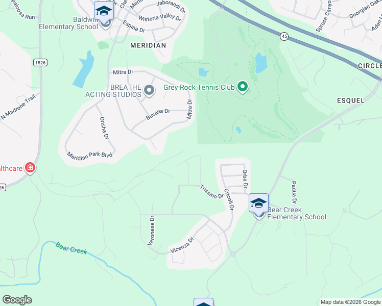 map of restaurants, bars, coffee shops, grocery stores, and more near 12604 Calpe Drive in Austin
