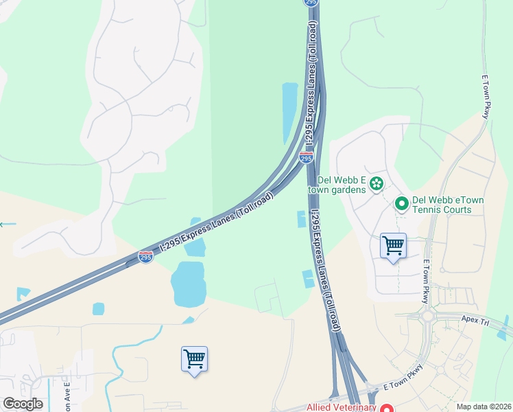 map of restaurants, bars, coffee shops, grocery stores, and more near Florida 9A in Jacksonville