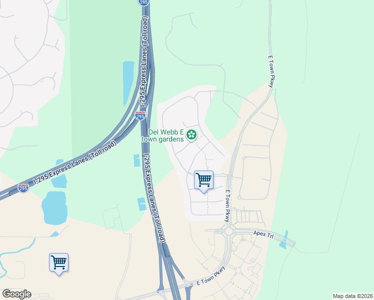 map of restaurants, bars, coffee shops, grocery stores, and more near 10864 Kentworth Way in Jacksonville