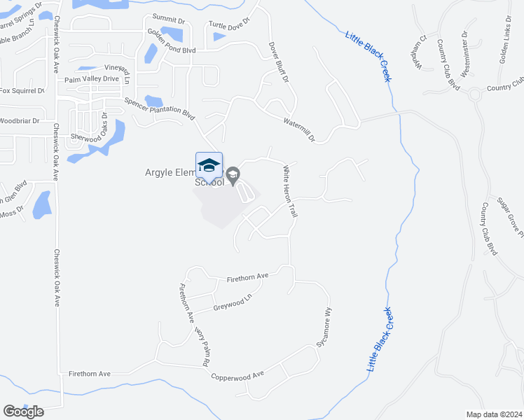 map of restaurants, bars, coffee shops, grocery stores, and more near 2711 Wood Stork Trail in Orange Park