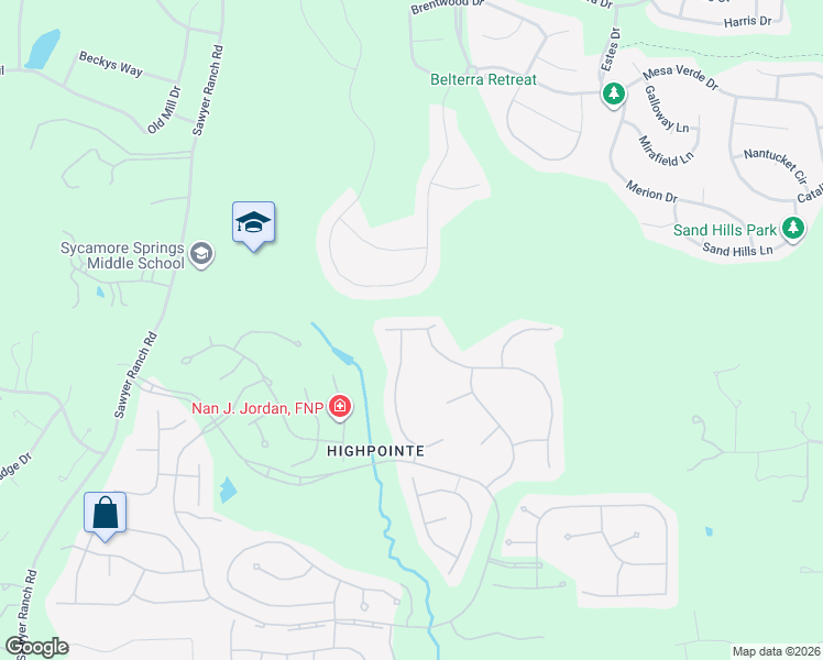 map of restaurants, bars, coffee shops, grocery stores, and more near 287 Rocky Spot Drive in Austin