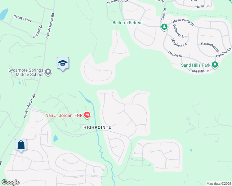 map of restaurants, bars, coffee shops, grocery stores, and more near 287 Rocky Spot Drive in Austin
