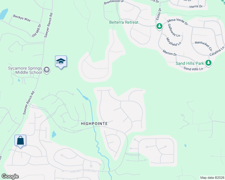 map of restaurants, bars, coffee shops, grocery stores, and more near 287 Rocky Spot Drive in Austin