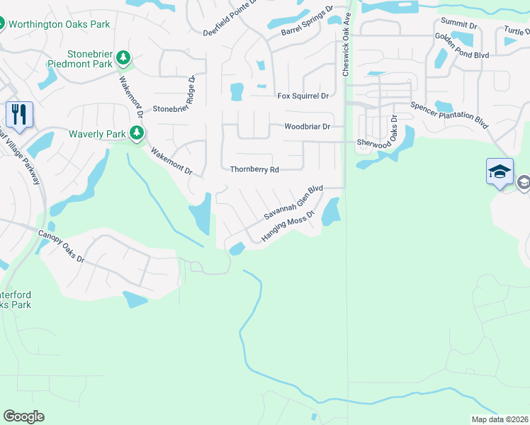map of restaurants, bars, coffee shops, grocery stores, and more near 664 Morning Mist Way in Orange Park