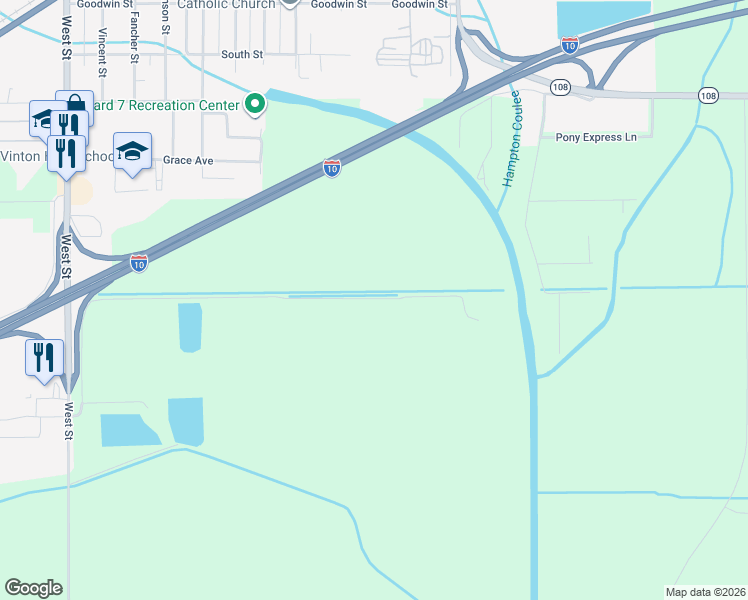 map of restaurants, bars, coffee shops, grocery stores, and more near 4779 J Jardell Road in Vinton