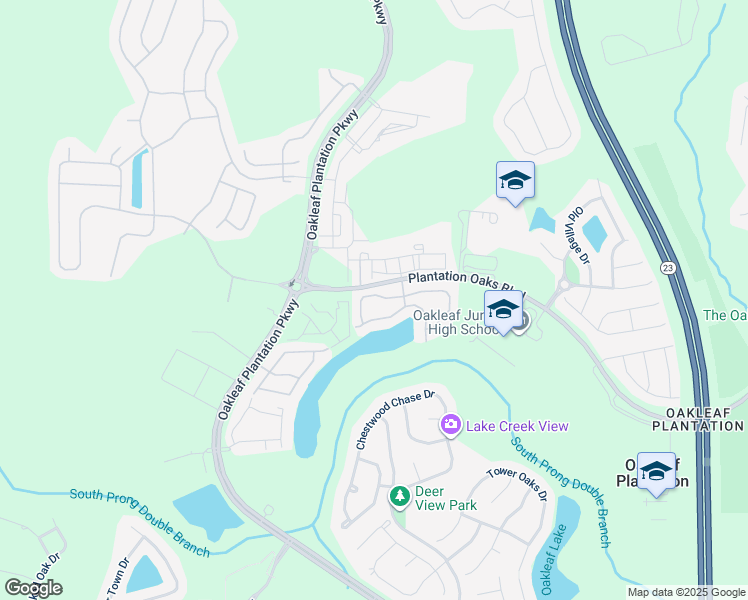 map of restaurants, bars, coffee shops, grocery stores, and more near 4220 Plantation Oaks Boulevard in Orange Park