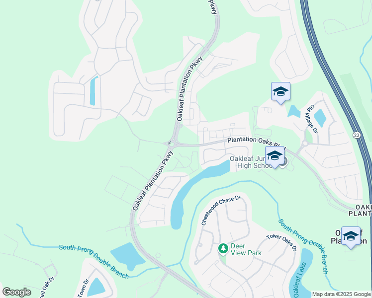 map of restaurants, bars, coffee shops, grocery stores, and more near 4218 Plantation Oaks Boulevard in Orange Park